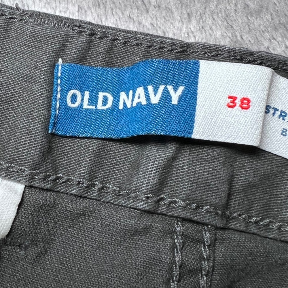 Old Navy Lived In Straight Cargo Shorts Mens 38 Grey Built In Flex Pockets - Picture 5 of 16